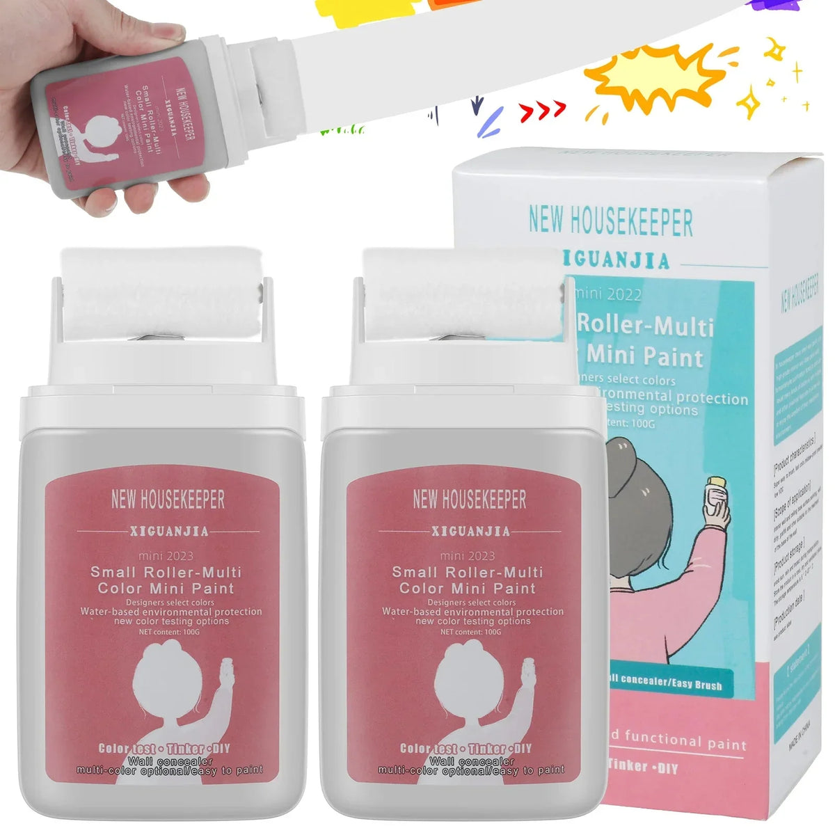 Wandreparatur-Farbroller Mini Synthetik mit gleichmäßiger Farbverteilung