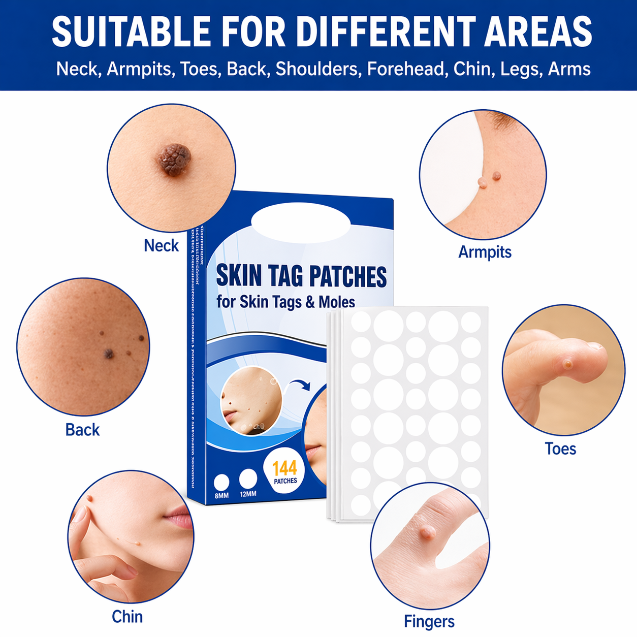 Cerotti per verruche | Applicazione discreta sulla pelle | Formula delicata per la cura a casa | TagAway