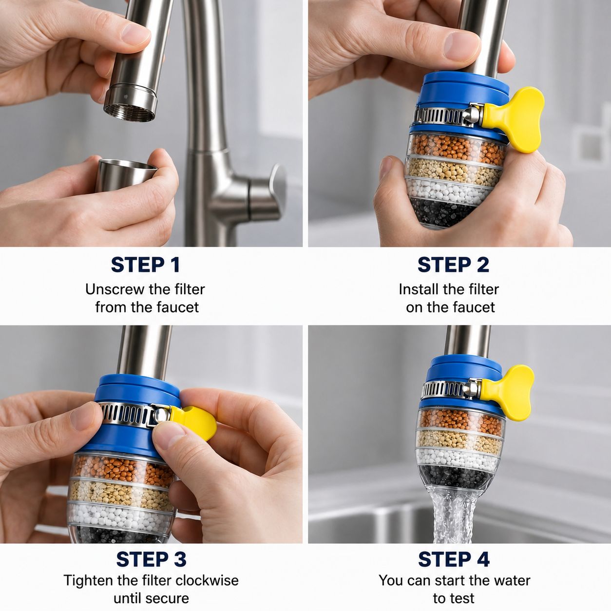 Wasserfilter | 5-layer Activated Carbon | Chlorine & Limescale Reduction | Aquaveil