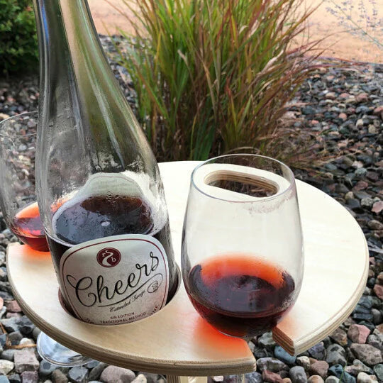 Weinhalter | Wein Tisch Outdoor | Stabiler Halt & Sicherer Genuss | VinoStake