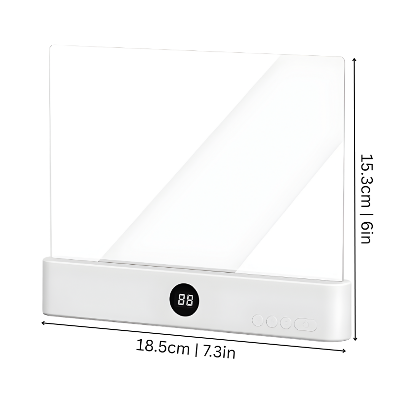 Lampă de citit LED plată | 3 moduri de iluminare | Reîncărcabilă prin USB cu temporizator | PageGlow