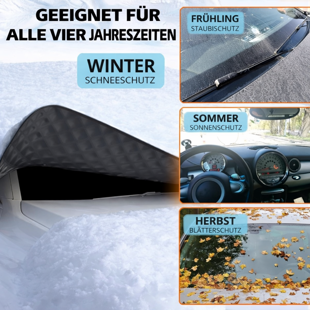 Windschutzscheibenabdeckung Winter | 5-Schicht Eisschutz | Magnetisch & Winddicht | FrostGuard Pro
