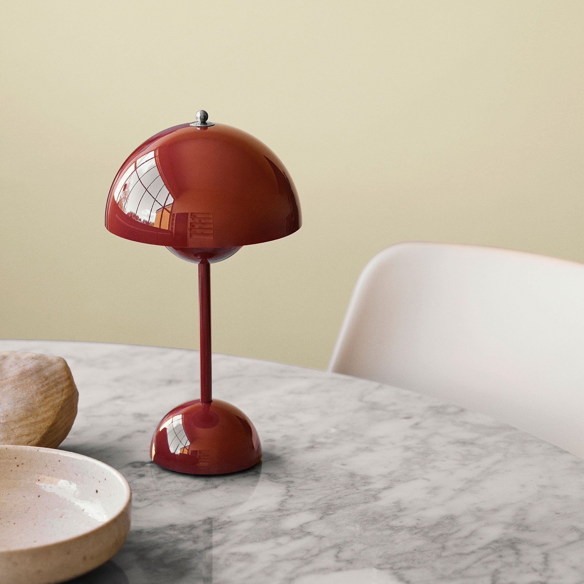 Draadloze LED-tafellamp | Retro-paddenstoelontwerp | Dimbaar via aanraking | LumaShade