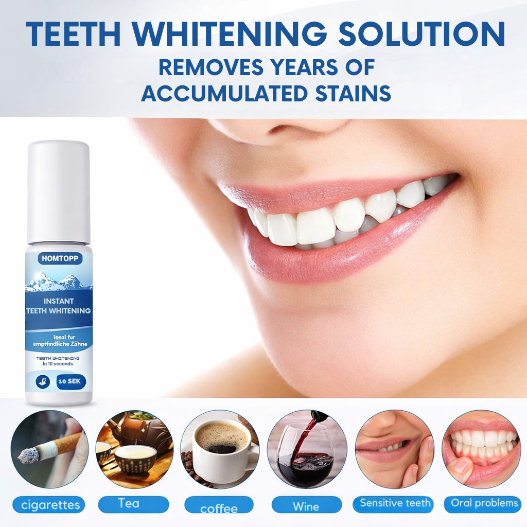 Zahnaufhellungs Zahnpasta | Sofortiger Aufhellungseffekt für Ihr Lächeln | Peroxidfreie Formel für empfindliche Zähne | BrightSmile