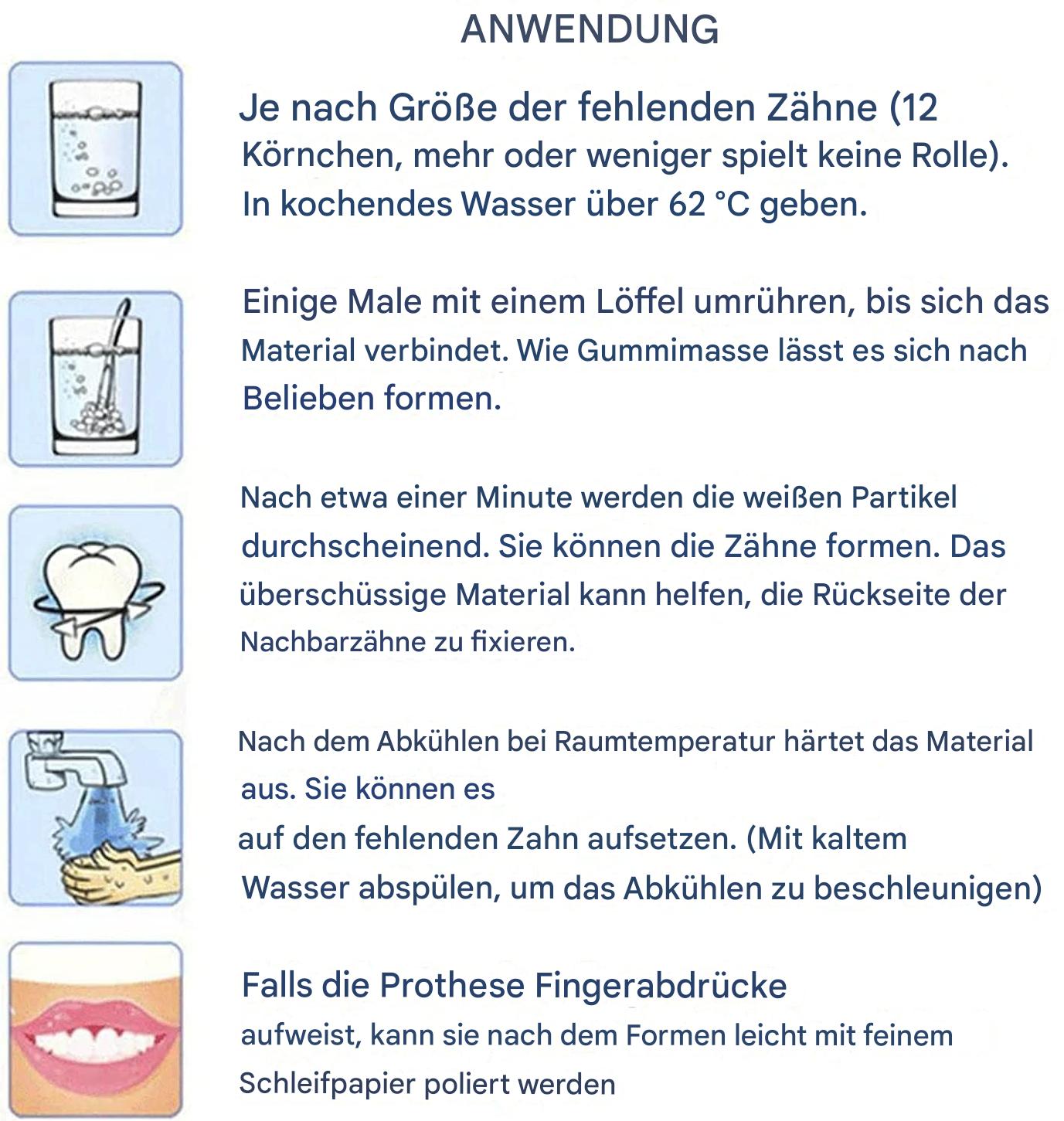 Zahnreparatur-Set | Sofortige Füllung von Zahnlücken | Natürliche Zahnfarbe | ToothPerfect