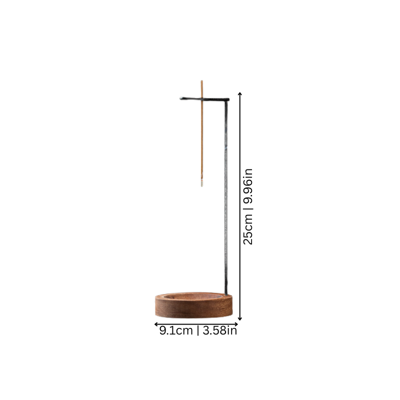 Rückfluss-Räucherhalter aus Holz | Walnuss oder Hell | Hitzebeständiger Sockel für sanft fließenden Rauch und ruhige Atmosphäre 2