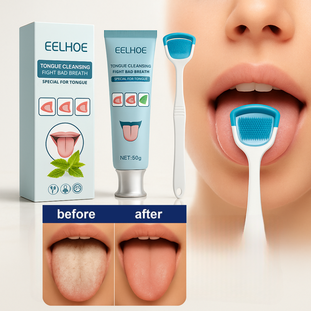 Zungenreiniger | Zungen-Gel Set | Sofort frischer Atem | FreshSeal