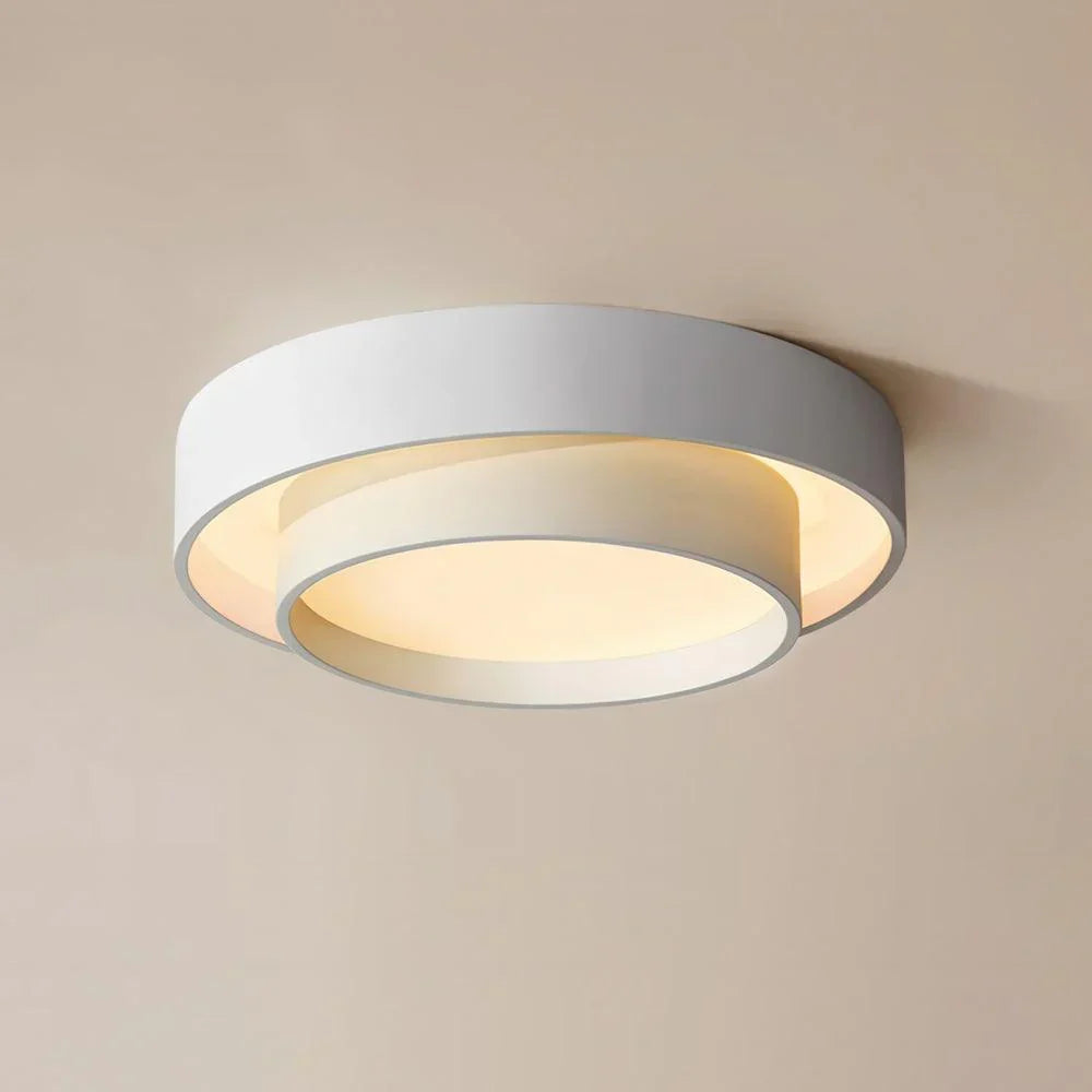 LED Deckenleuchte Metall Ø 40/50/60 cm | Schwarz, Weiss, Grau | Dimmbar per Fernbedienung, Kalt- oder Warmweiss 19