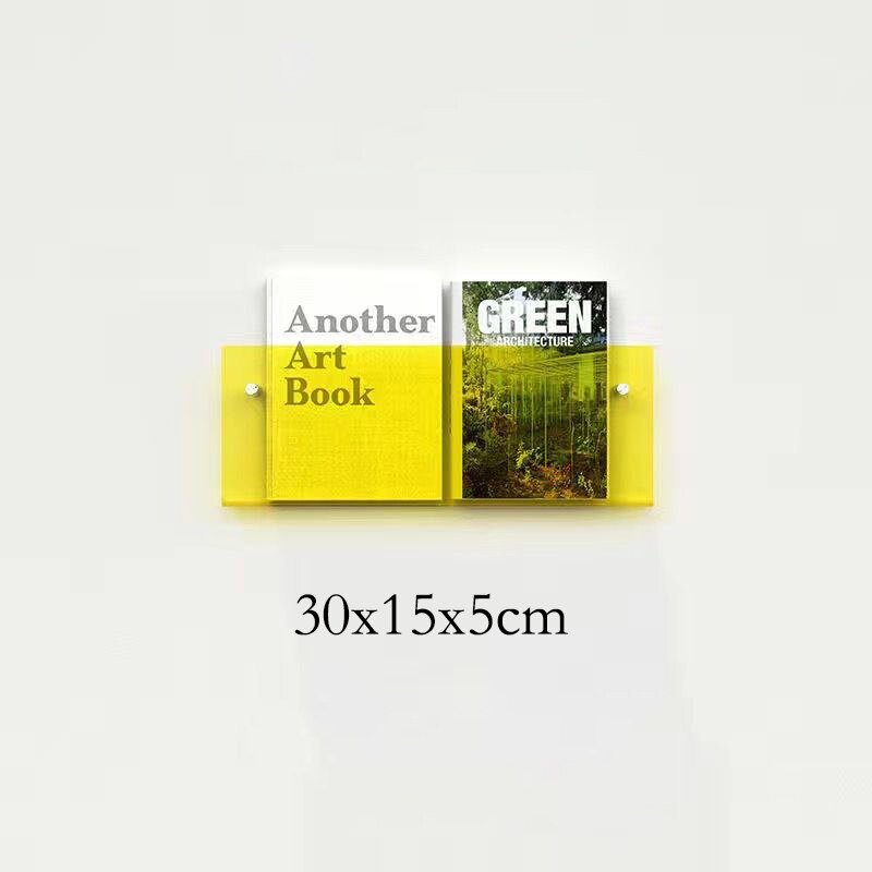 Zeitschriftenhalter Wandmontage aus Acryl | Schwebende Optik für Bücher & Zeitschriften | Platzsparende Wandregal-Lösung 6