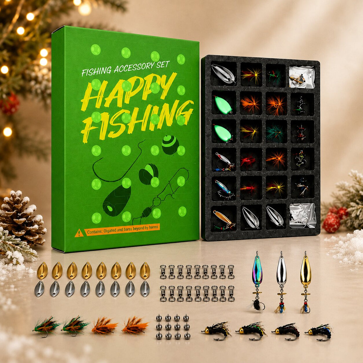 Adventskalender für Angler 2026 Herren | 24 Türchen mit Angelködern & Zubehör | Weihnachtsgeschenk für Angelfans 1