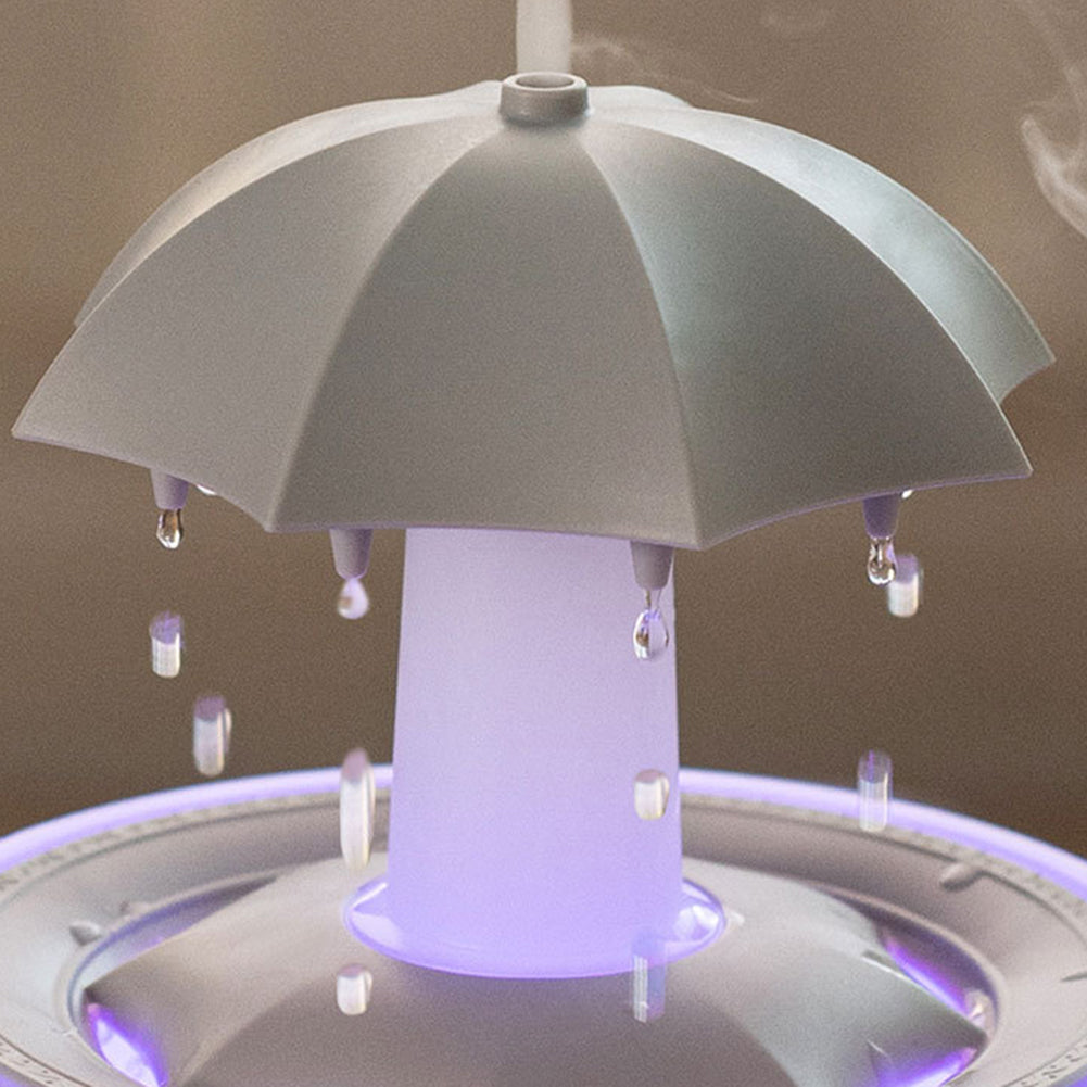 Aromatherapie Luftbefeuchter mit Ultraschall-Vernebler | 300 ml Tank, 7 LED-Farben | Regensound, Timer & Fernbedienung 5