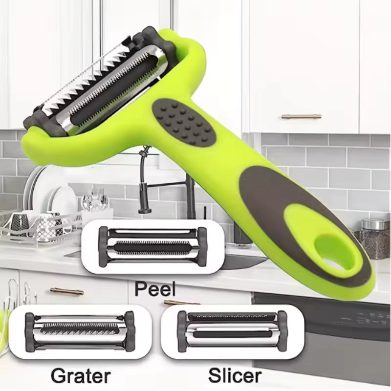 Küchenschäler 3-in-1 robust ergonomisch vielseitig mit Reibfunktion 1