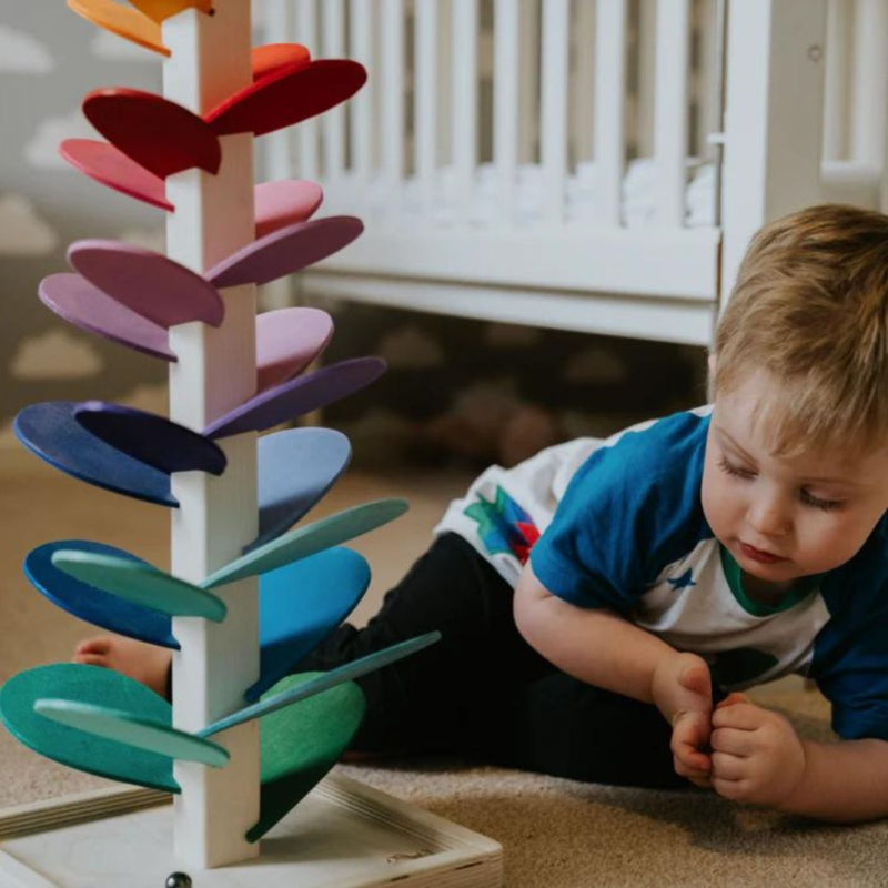 Duhová kuličková věž | Montessori vzdělávací hračka | s barevnými a zvukovými efekty | Tumblewood