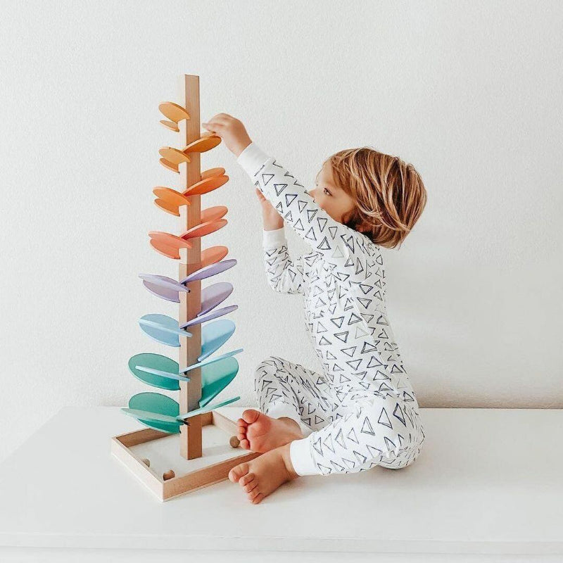 Duhová kuličková věž | Montessori vzdělávací hračka | s barevnými a zvukovými efekty | Tumblewood