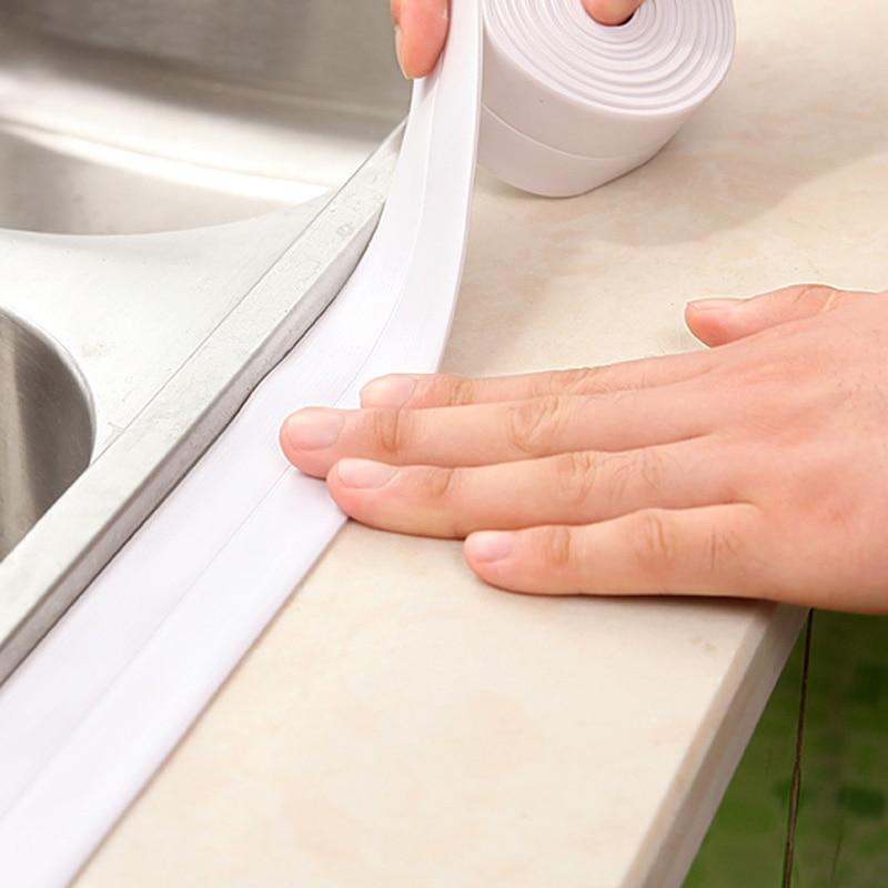 Selbstklebendes Dichtungsband Wasserdicht | PVC, 3,8 cm x 3,2 m, 5 Farben | Schimmelresistent für Bad, Küche & mehr 2