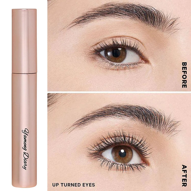 Wasserfeste Wimperntusche Damen voluminös mit gebogener Faserbürste 3