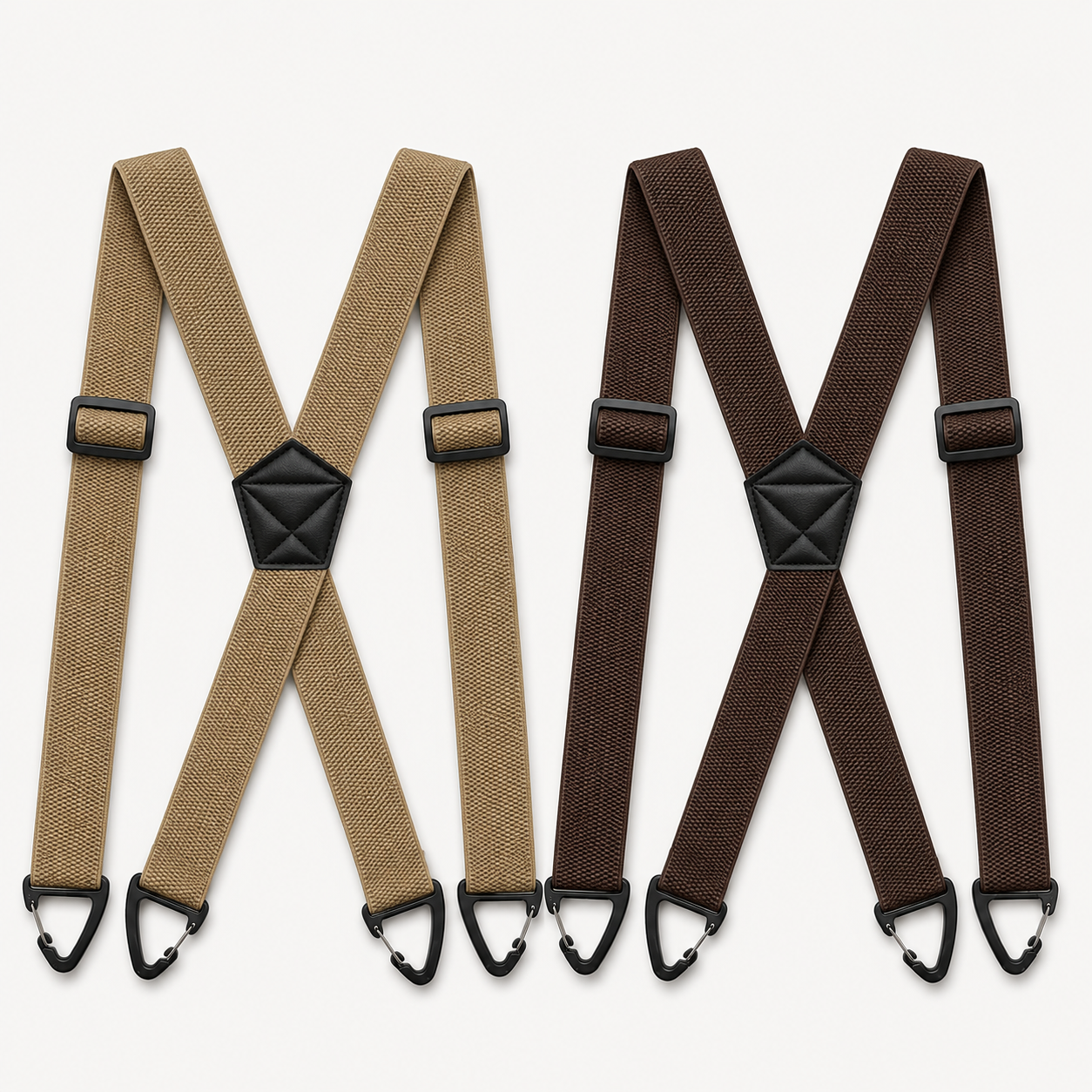 Herre seler med X-formet rygg og krokklips | 3,8 cm brede elastiske bånd | StrapWorks