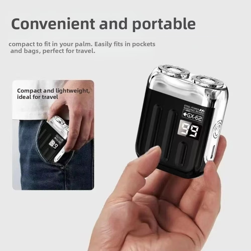 Mini-rasoir électrique | Double tête | Compact | PocketShave
