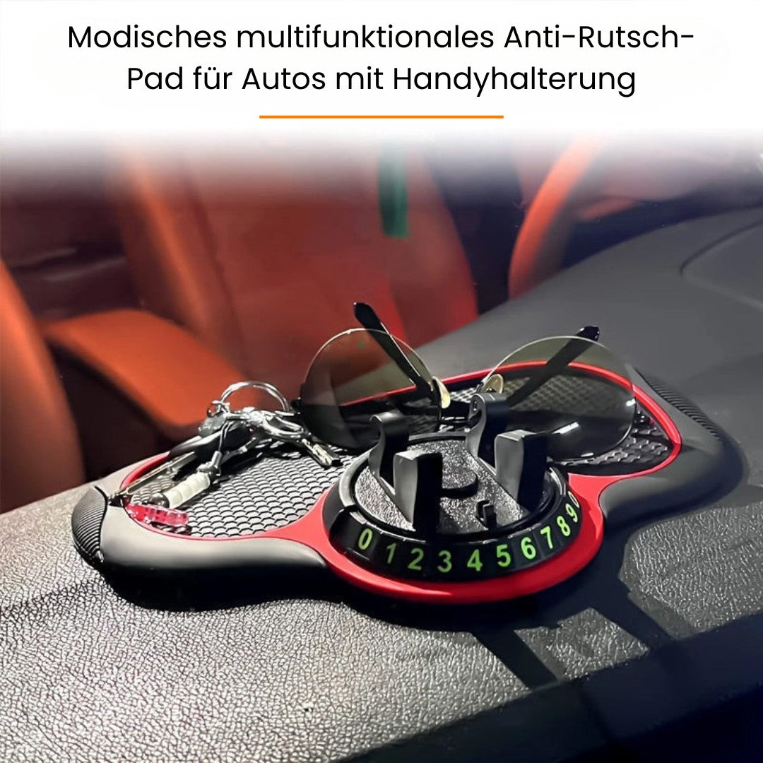 Antirutschmatte für Armaturenbrett | 3-in-1 mit 360° drehbarem Handyhalter | Rutschfester Halt ohne Bohren oder Kleben 4
