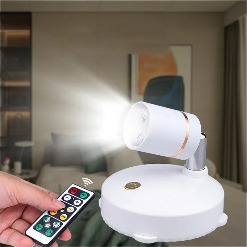 LED-Lampe kabellos batteriebetrieben dimmbar kompakt mit Fernbedienung 1