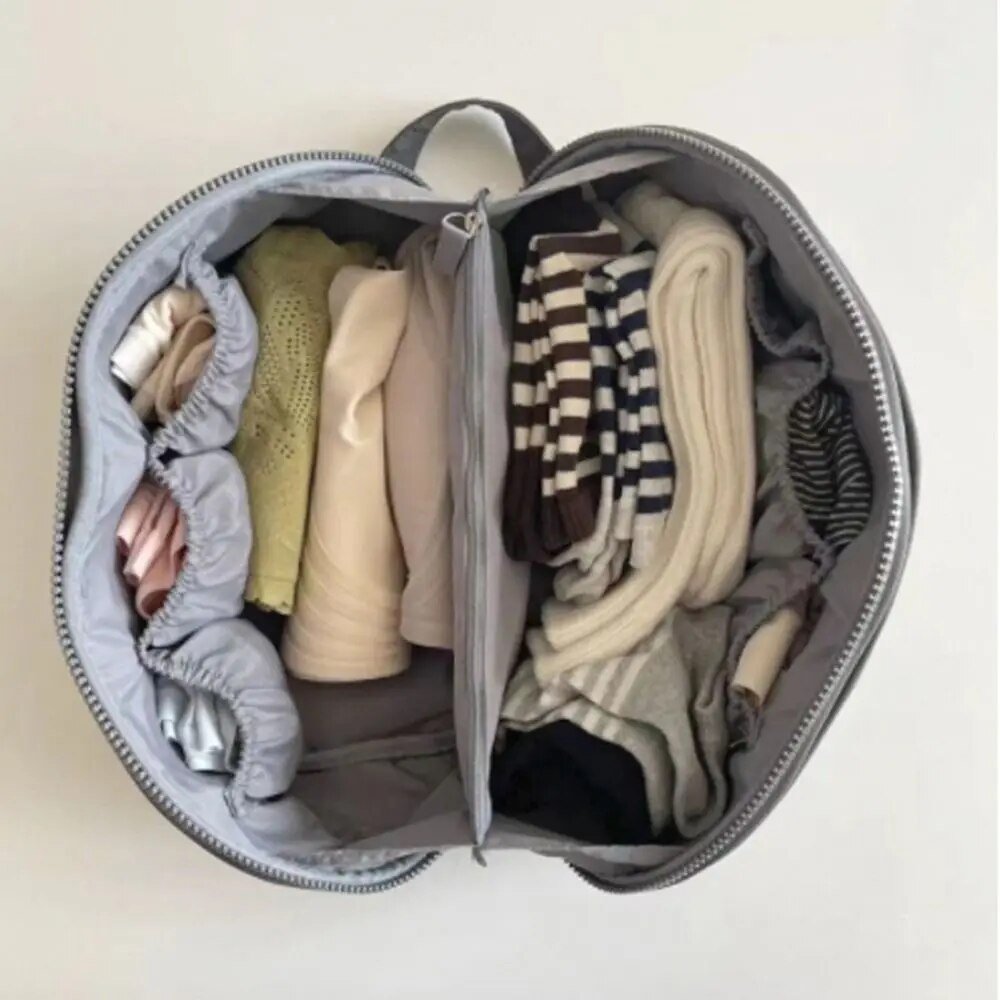 Reiseorganizer für Unterwäsche aus Nylon | Durchdachte Fächer & große Öffnung | Platzsparend, waschbar, staubdicht 4