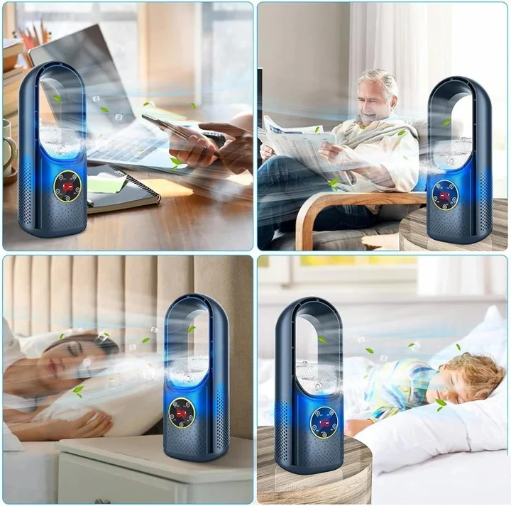 Climatisation portable sans lame, silencieuse | Flux d'air uniforme | Compacte et économe en énergie | Nordveil