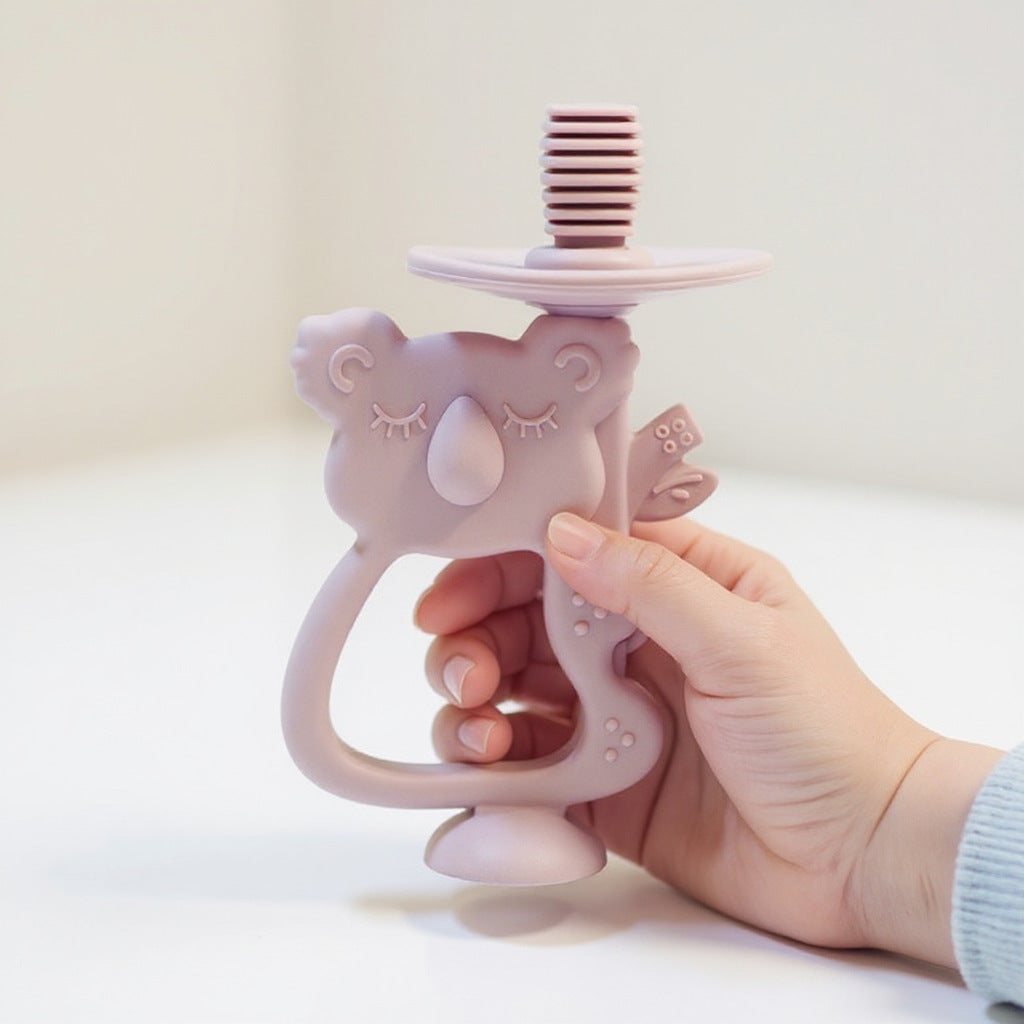 Silikon Beißring 2-in-1 | Zahnungshilfe und Zahnbürste in einem | Lebensmittel-Silikon, für Babys ab 3 Monaten geeignet 2
