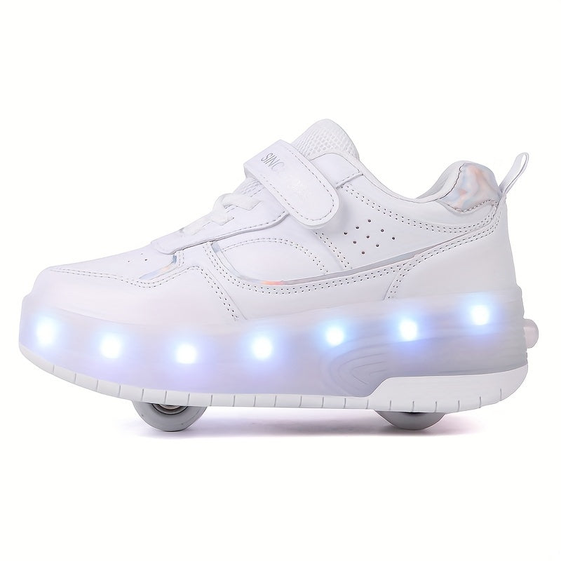 Roller sneakers for children | LED sole | Retractable wheels | RollFlash