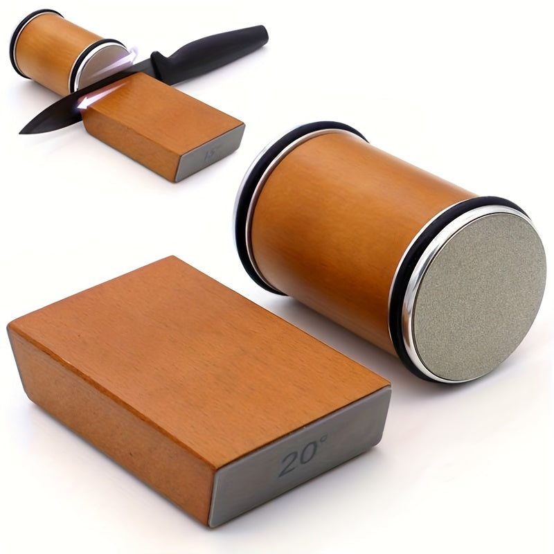 Schleifstein-Set Diamant | Magnet-Halterung mit 15° & 20° Schleifwinkel | Holz & Metall für Messer und Werkzeuge 1