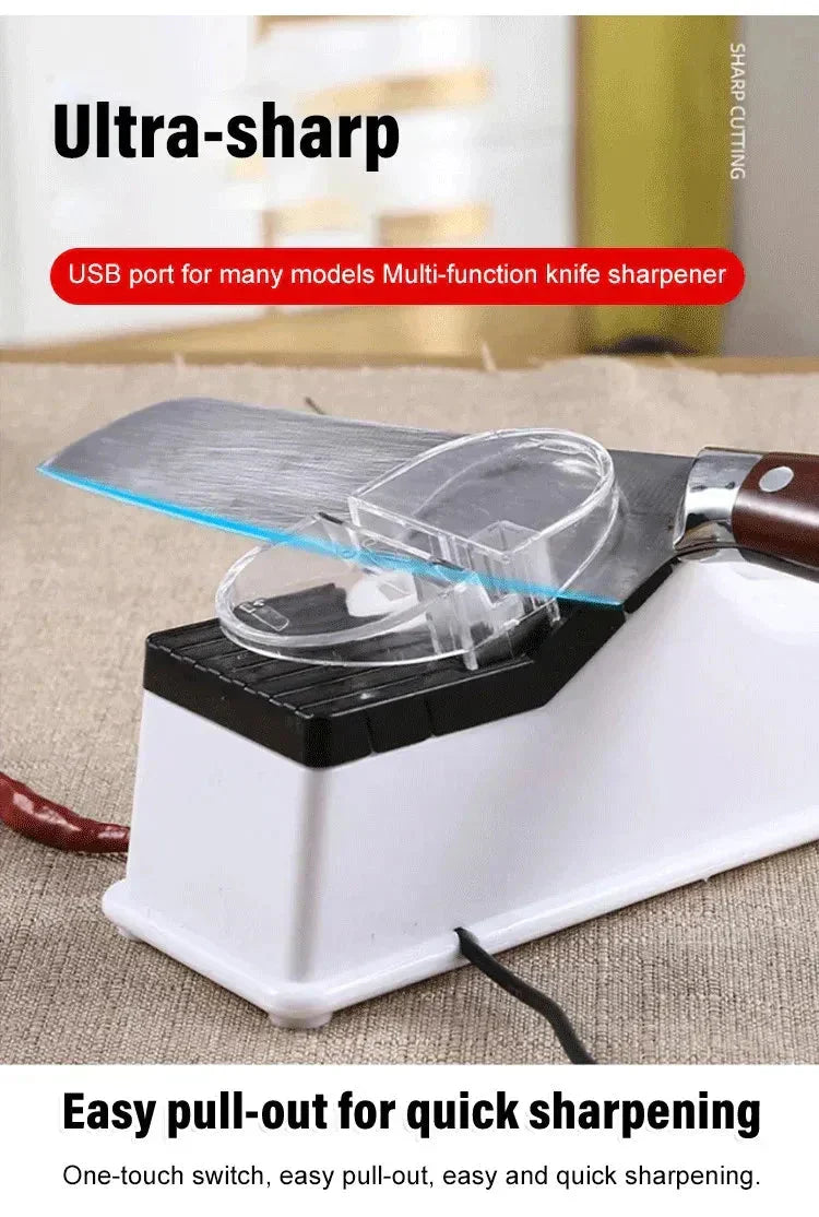 Elektrischer Messerschleifer Doppelseitig | USB-Aufladung, 5-Sekunden Schärfen | Präzise Klingenschärfe ohne Beschädigung 4