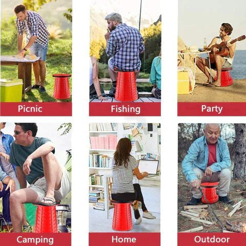 Faltbarer Campinghocker | Höhenverstellbar mit robustem Verriegelungssystem | Bis 150 kg belastbar, ideal für Camping und Garten 5