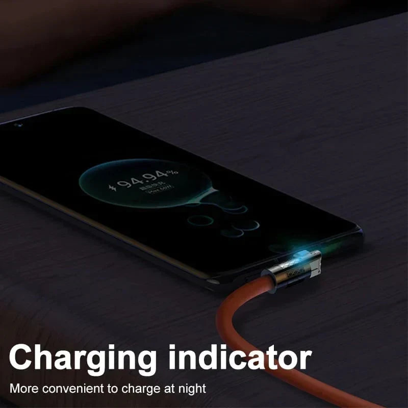 180° Drehbares Schnelllade-Kabel | USB-C & Lightning kompatibel | Stahlkopf-Design für hohe Kabelbruchfestigkeit 6