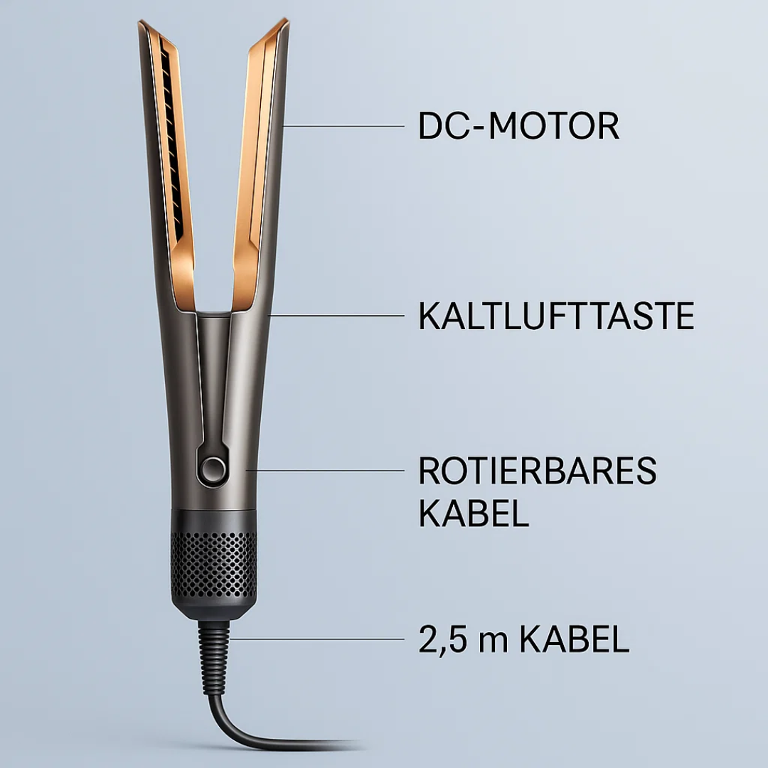 2 in 1 Haarstyler Föhn & Glätteisen | 1400-1600 W, 3 Temperaturstufen | Kaltluftfunktion für glattes, gepflegtes Haar 13