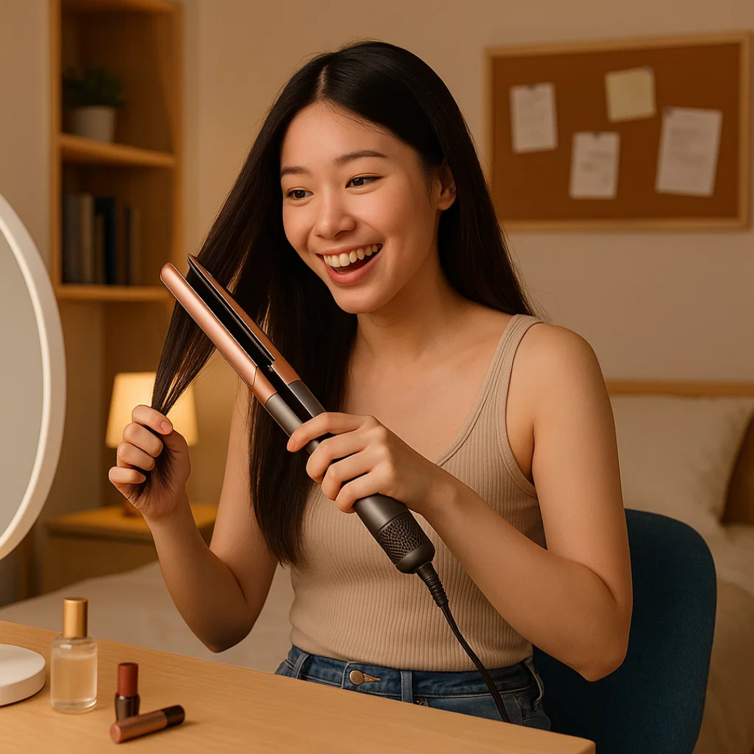 2 in 1 Haarstyler Föhn & Glätteisen | 1400-1600 W, 3 Temperaturstufen | Kaltluftfunktion für glattes, gepflegtes Haar 28