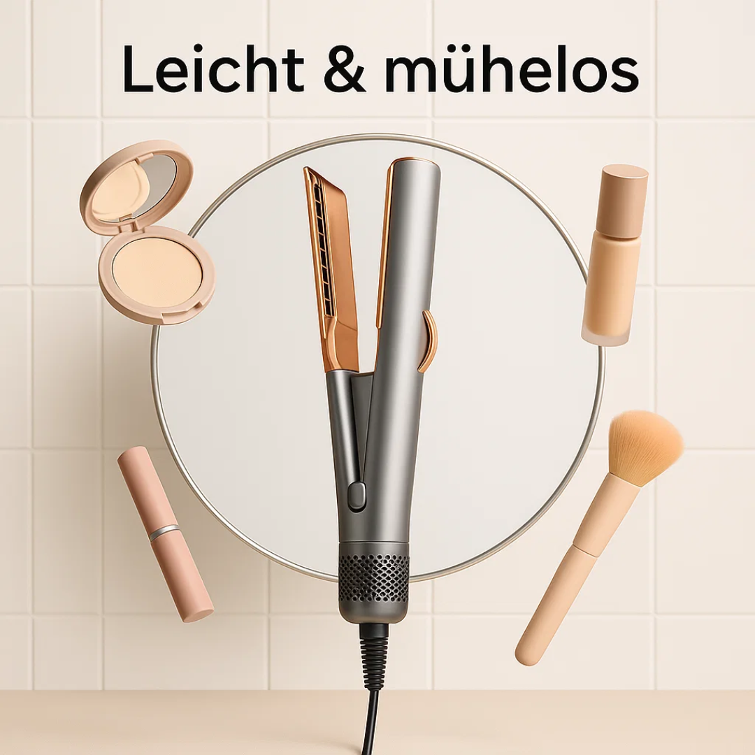 2 in 1 Haarstyler Föhn & Glätteisen | 1400-1600 W, 3 Temperaturstufen | Kaltluftfunktion für glattes, gepflegtes Haar 4
