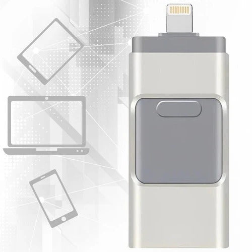 USB Stick für iPhone und Android | 32GB Dual-Anschluss, USB-A und Lightning/USB-C | Offline Backup ohne Cloud-Dienst 2