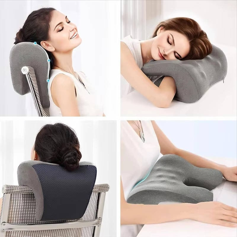 Oreiller de soutien pour la nuque | Forme ergonomique | Soutient la tête et la nuque en position adossée | RestCurve