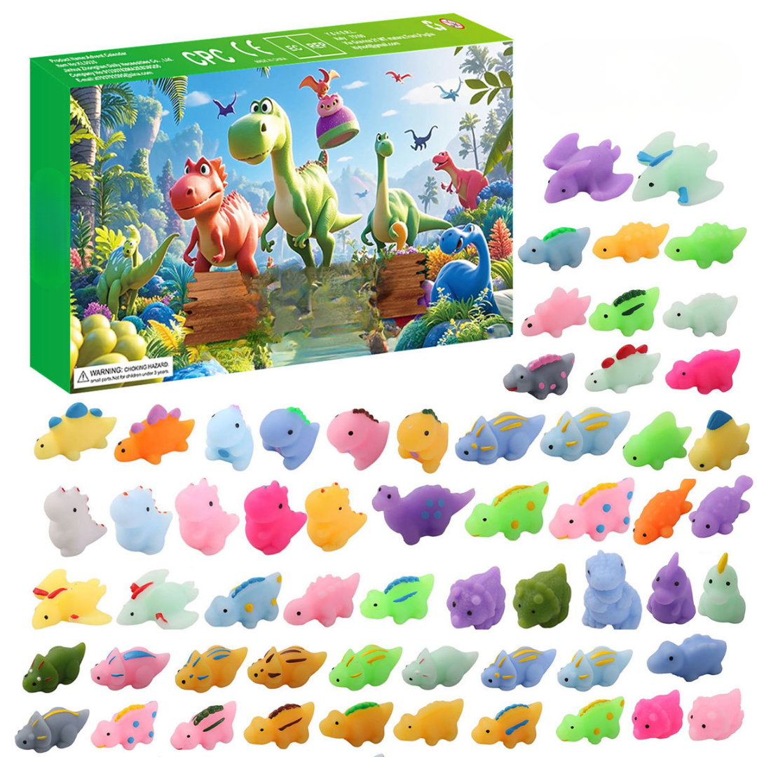 Dinosaurier Adventskalender Weihnachten | 24 Türen mit Sammelfiguren zum Lernen | Kunststoff Spielzeug ab 3 Jahren 2