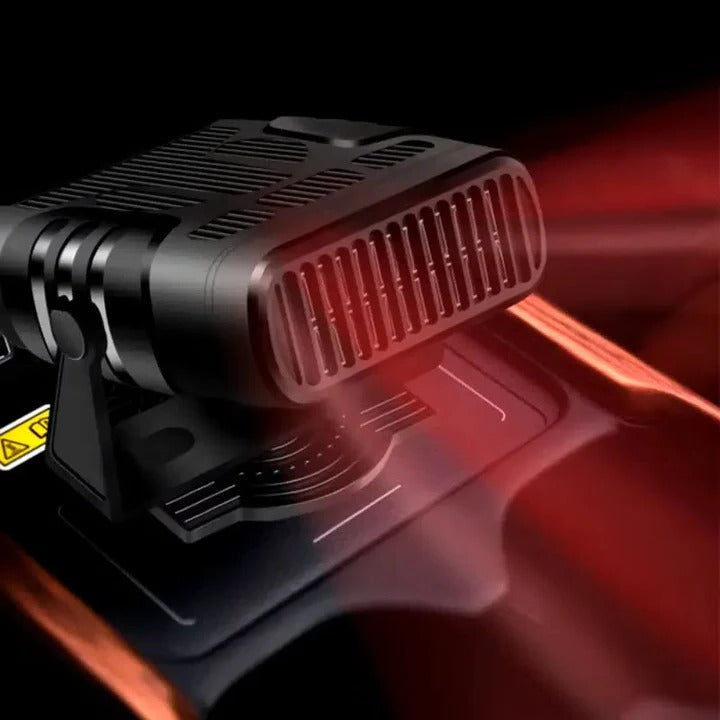 12V Autoheizer und Kühlgebläse | Heiz- und Kühlfunktion für die Windschutzscheibe | Drehbare Montage am Armaturenbrett 2