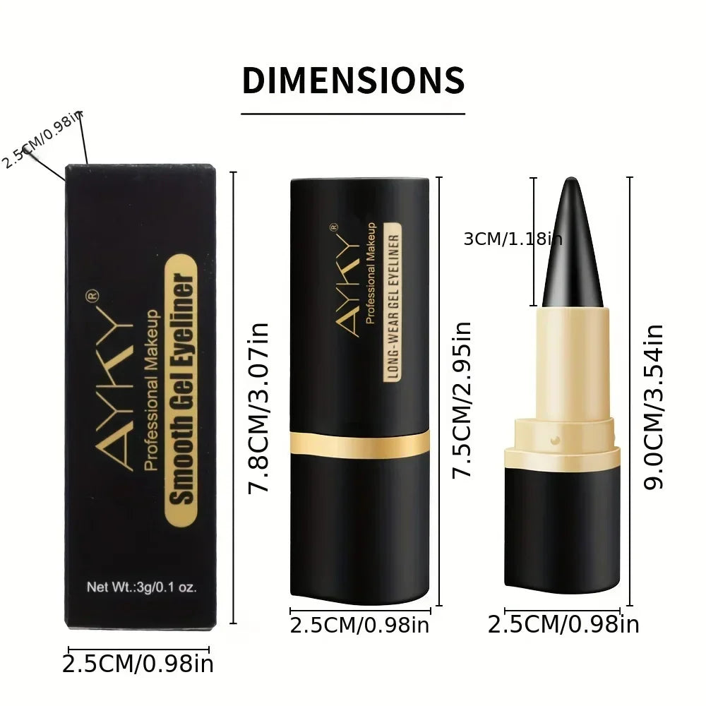 Eyeliner Wasserfest & Wischfest | Weiß, Dunkelgrau, Braun, Schwarz | Langanhaltend, Cremige Formel, Präzise Anwendung 2