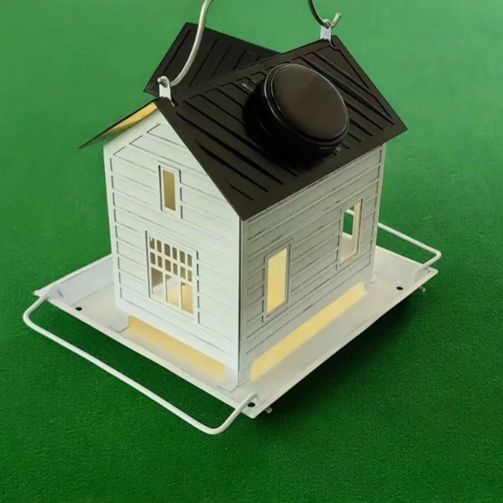 Casa para pájaros alimentada por energía solar | Resistente al clima con sensor de luz | Para jardín, balcón y terraza | Solarnest