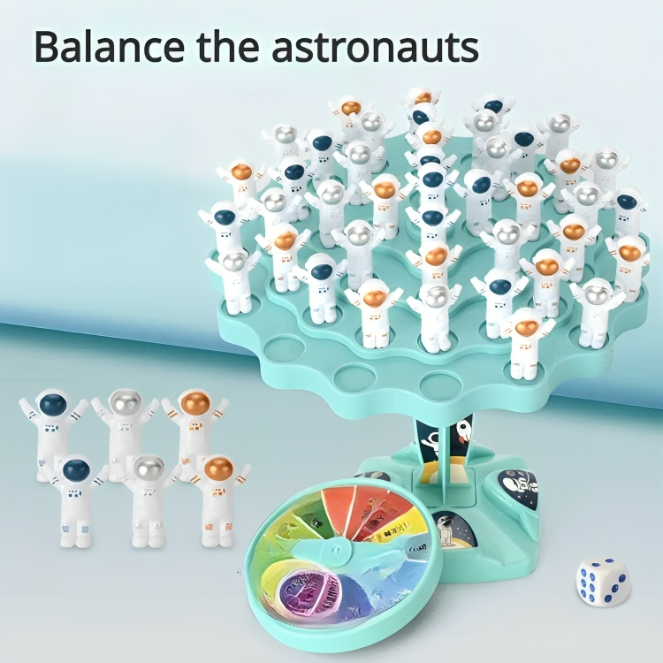 Balance-Stapelspiel Astronautenfiguren Kunststoff | 2er-Set, Standardgröße | Fördert Konzentration & Feinmotorik 3
