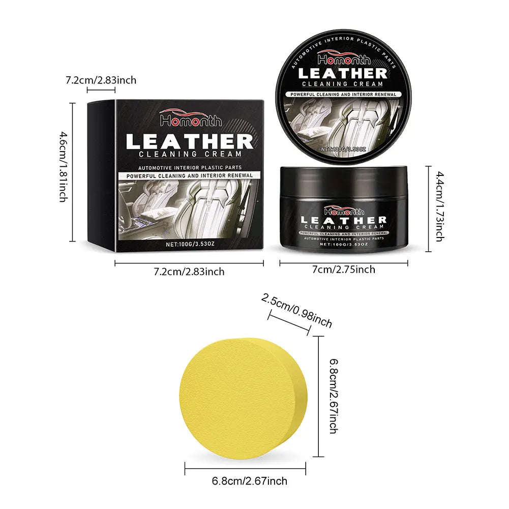 Ledercreme für Autositze, Möbel & Leder | Entfernt Kratzer & Flecken in Sekunden | Frischt Farbe und Glanz auf 5
