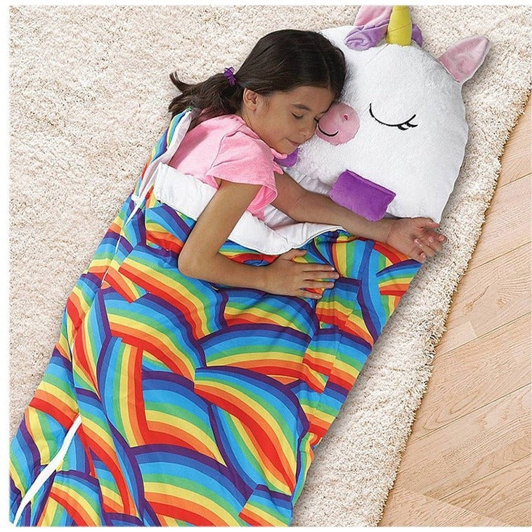 Sacs de couchage pour enfants | Motif animalier | Sac de couchage 2-en-1 et coussin câlin | SnuggleBeast