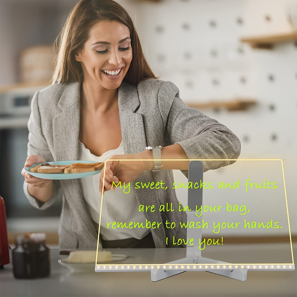 LED Leuchttafel Acryl | USB-Betrieb, Beschreibbar & Abwischbar | Ideal für Bar, Büro und als Geschenk für Männer