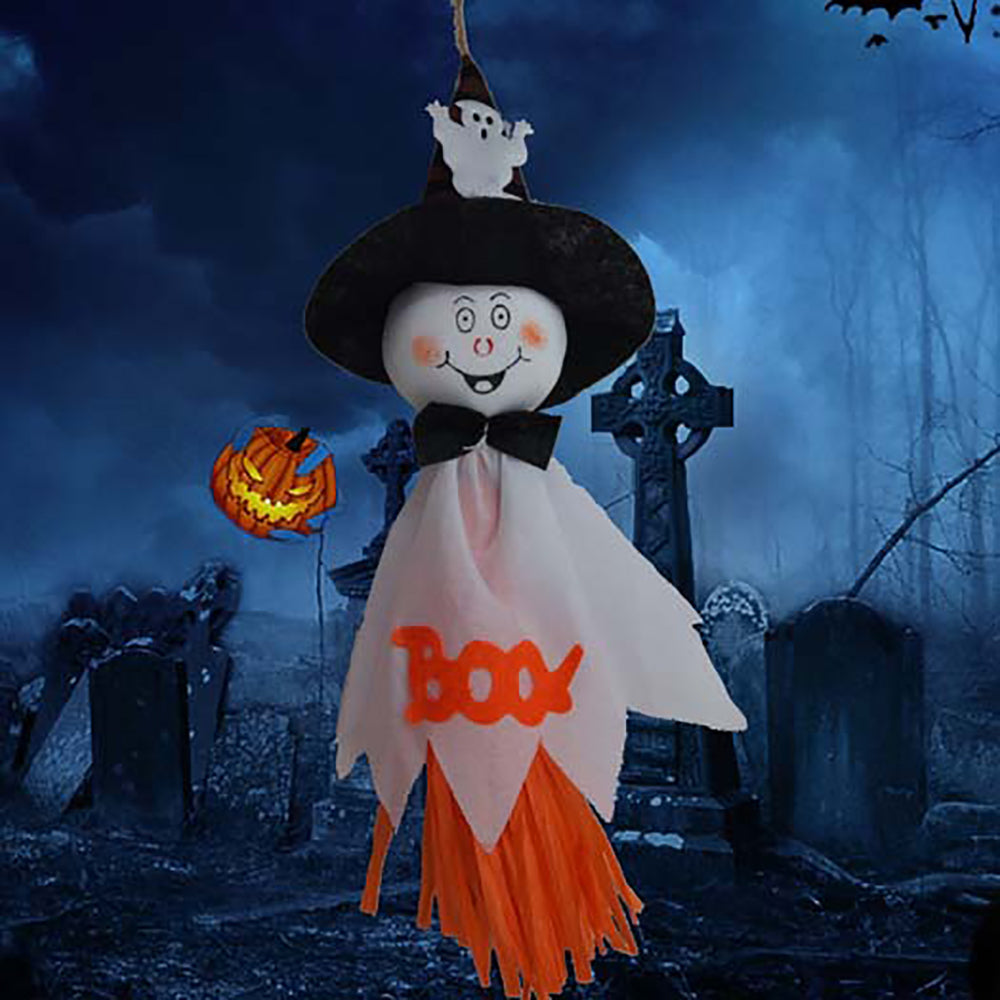 Halloween Geisterpuppe Anhänger | Deko für Haunted House, Kindergarten & Wohnzimmer | Leicht, hängbar an Wand, Decke oder Tür