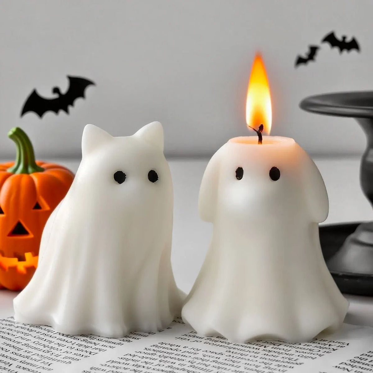 Geister-Silikonform für Halloween | Für Kerzenwachs, Epoxidharz und Seife | Flexibel, Hitzebeständig und Wiederverwendbar 1