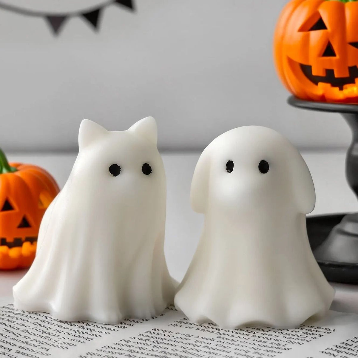 Geister-Silikonform für Halloween | Für Kerzenwachs, Epoxidharz und Seife | Flexibel, Hitzebeständig und Wiederverwendbar 2