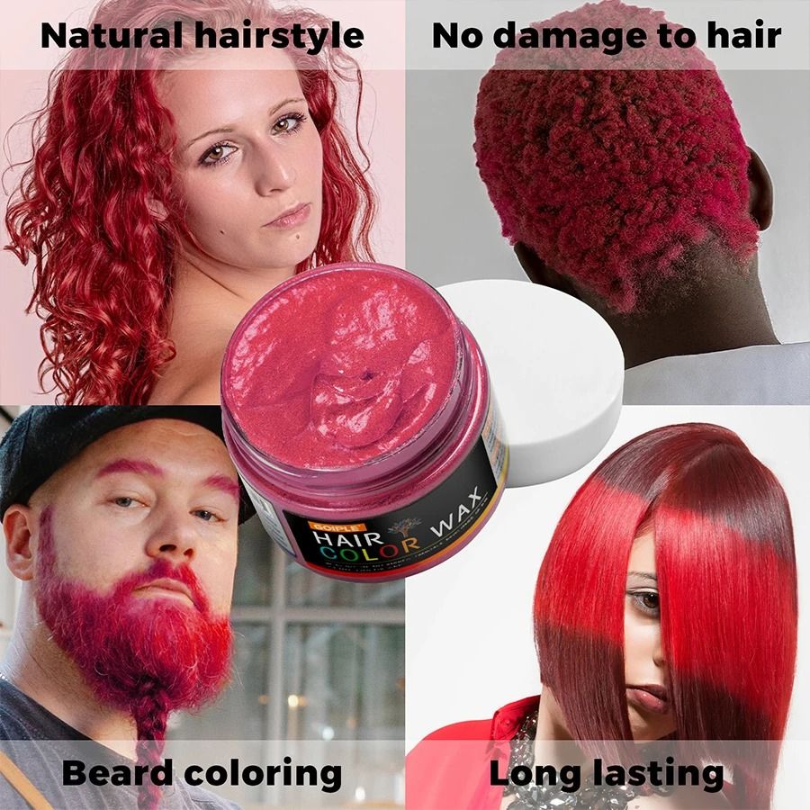 Farbwachs Temporär für Haare, Augenbrauen & Bart | Sofort auswaschbar mit Wasser | Ideal für Halloween, Kostüme und Partys