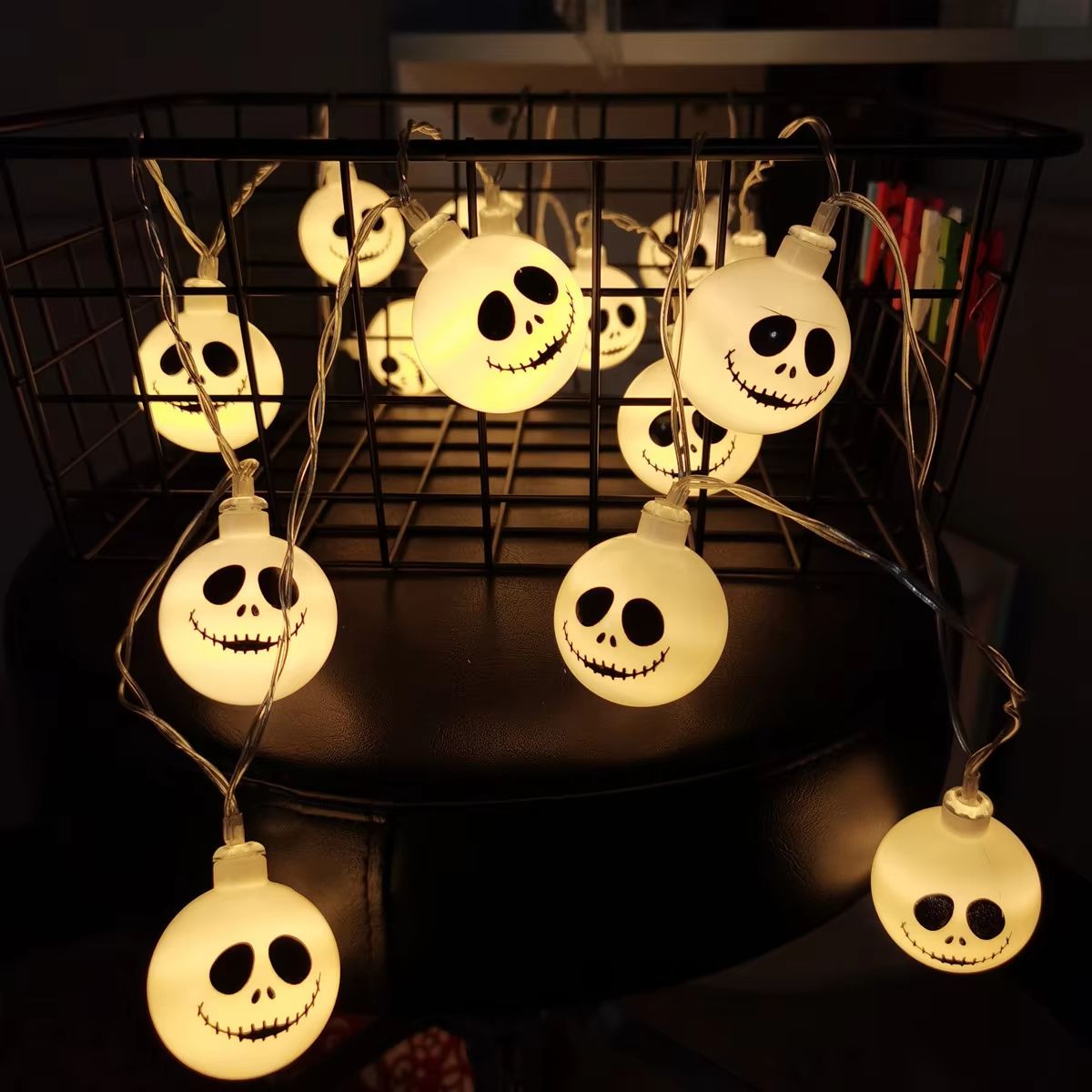 Halloween Lichterkette mit Gruselfiguren | Batterie- oder USB-Betrieb, bis 40 LEDs | Für innen und außen geeignet 5